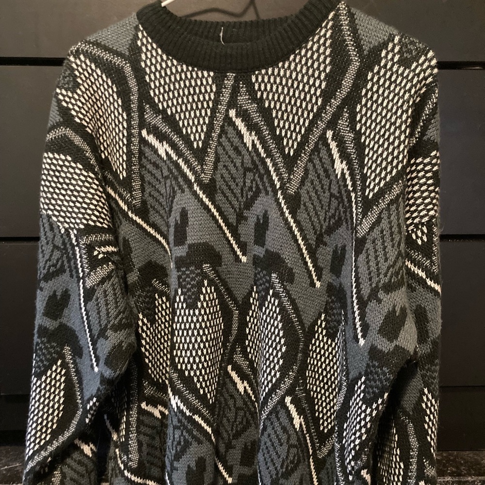 Vintage abstract grandpa sweater size large